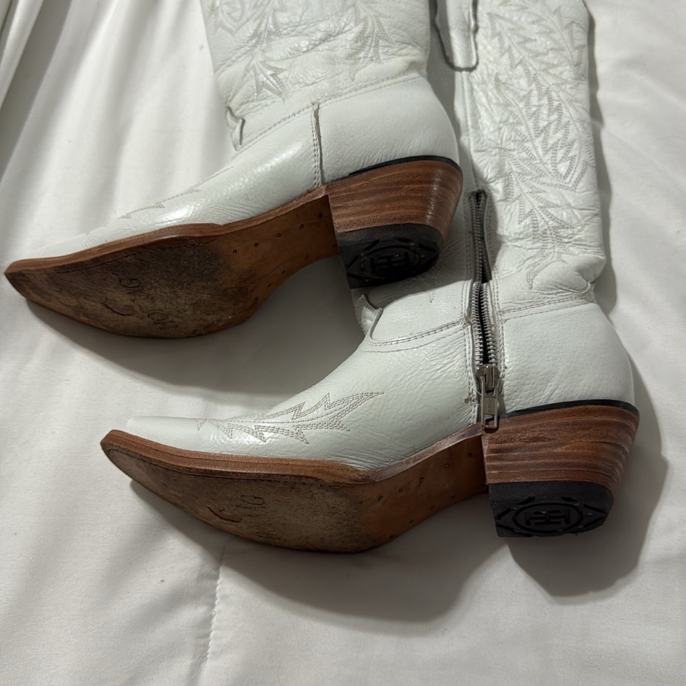 White Cowboy Boots - Picture 2 of 4